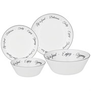 Набор столовый agness bon appetit 19пр: 24 см /21,5 см /15 см /19 см