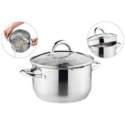 Кастрюля agness "Profi home" со стеклянной крышкой, 3,0л 20x11.5 см