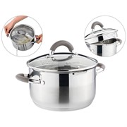 Кастрюля agness "Profi home" со стеклянной крышкой, 3,0л 20x11.5 см