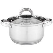 Кастрюля agness "Classic" со стеклянной крышкой 2,3 л. 18x10,5 см
