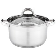 Кастрюля agness "Classic" со стеклянной крышкой 4,3 л. 22x12,5 см