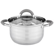 Кастрюля agness "Classic" со стеклянной крышкой 2,3 л. 18x10,5 см