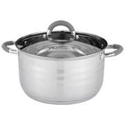 Кастрюля agness "Classic" со стеклянной крышкой 5,6 л. 24x13,5 см