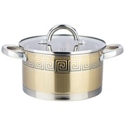 Кастрюля agness со стеклянной крышкой, нерж.сталь, 2,5 л 18х10 см