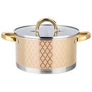 Кастрюля agness со стеклянной крышкой, нерж.сталь, 3,5 л 20х11 см