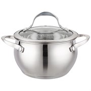 Кастрюля agness со стекл. крышкой 1,9 л. 16x9.5 см