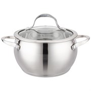 Кастрюля agness со стекл. крышкой 2,4 л. 18x10.5 см