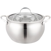 Кастрюля agness со стекл. крышкой 6,2 л. 24x13.5 см