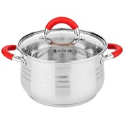 Кастрюля agness со стекл. крышкой 3,5 л. 20*12,5 см
