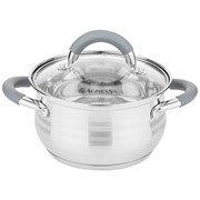 Кастрюля agness со стекл. крышкой 1,7 л. 16*9,5 см