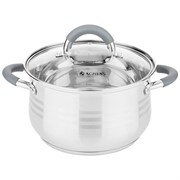 Кастрюля agness со стекл. крышкой 3,5 л. 20*12,5 см