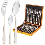 Набор столовых приборов agness на 6 персон 18 пр.в деревянном кейсе