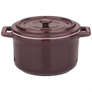 Кокотница с крышкой agness 15,4*11,9*8,1 см 460 мл коричневая