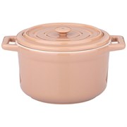 Кокотница с крышкой agness 15,4*11,9*8,1 см 460 мл капучино