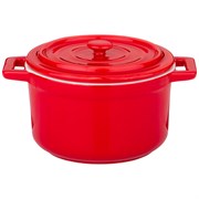 Кокотница с крышкой agness 15,4*11,9*8,1 см 460 мл красная