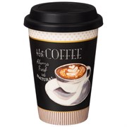 Кружка lefard coffemania с силиконовой крышкой, 390 мл