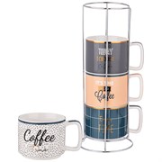 Набор кружек lefard break time на мет. стойке, 330 мл , 4 шт