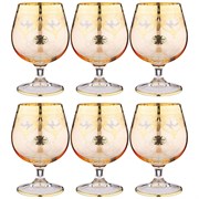 Набор бокалов для коньяка из 6 штук 530 мл "Amalfi ambra oro"