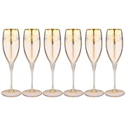 Набор бокалов для шампанского из 6 штук 260 мл "Amalfi ambra oro"
