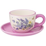 Чайный набор на 1 персону "Прованс лаванда" 15*15 см H=7 см / 220 мл
