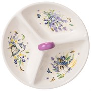 Менажница 3-х секционная "Прованс лаванда" 22*22*7,5 см