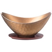 Салатник на дерев. подставке bronco "Bronze"