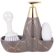 Дозатор для моющего средства "Fantasy" 500 мл + губка и щетка 20*9*18 см