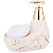 Дозатор для моющего средства "Fantasy" 350 мл 11*9 см H=16 см + губка