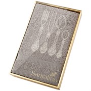 Полотенце "Фуршет",40х70 см махра,серый,вышивка,100% хлопок 400гр\м