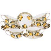 Чайный набор lefard "Лимоны" на 6 пер. 12 пр. 300 мл