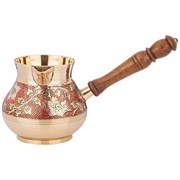 Турка 600 мл латунь. цветная эмаль