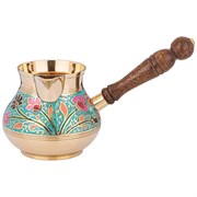 Турка 400 мл латунь. цветная эмаль