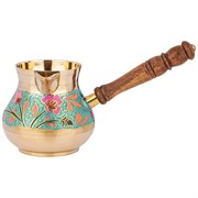 Турка 600 мл латунь. цветная эмаль