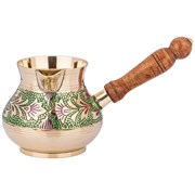 Турка 400 мл латунь. цветная эмаль