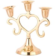 Подсвечник на 3 свечи. H=17 см латунь