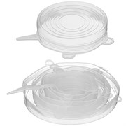 Набор крышек универсальных силиконовых круглых, 6 шт d 6/9/11/14/16/19 см h 3 см