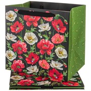 Комплект бумажных пакетов из 4 шт "Маки" 30*30*25 см