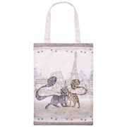 Сумка "Котики",30х40 см ,белый, 100% хлопок,твил