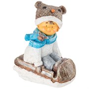 Фигурка декоративная "Мальчик на санках" 35*20*44 см