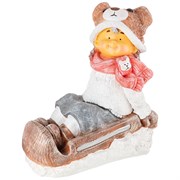 Фигурка декоративная "Девочка на санках"