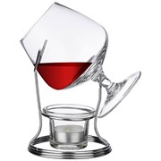 Набор для подогрева бренди: бокал 400 мл + металлическая подставка 6,5*8*13 см