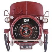 ЧАСЫ НАСТЕННЫЕ (КВАРЦЕВЫЕ) "РЕТРО-АВТОМОБИЛЬ" 31*12,5*35 СМ. ДИАМЕТР ЦИФЕРБЛАТА=18 СМ. (КОР=4ШТ.)