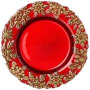 Тарелка "Celebration red" 22 см