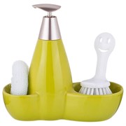 Дозатор для моющего средства "Fresh" 500 мл + губка и щетка 20*9*18 см