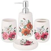 Набор для ванной комнаты "Маки" 4 пр.