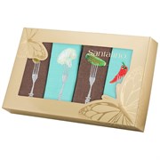 Комплект салфеток из 4-х шт 40х40 см "Бон аппетит",корич+бирюза, 100% хлопок ,.