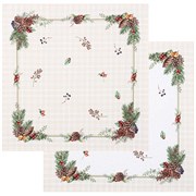 Набор салфеток из 2-х шт "Celebration",40х40 см , 100% хлопок,бежевый,твил, клетка