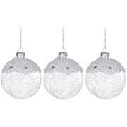 Набор шаров из 3-х шт коллекция "Блеск" D=8cm