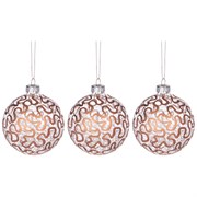 Набор шаров из 3-х шт коллекция "Блеск" D=8cm