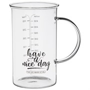 Мерный стакан 450 мл d 8,3 см d 12.3 см (с ручкой) h 13.8 см